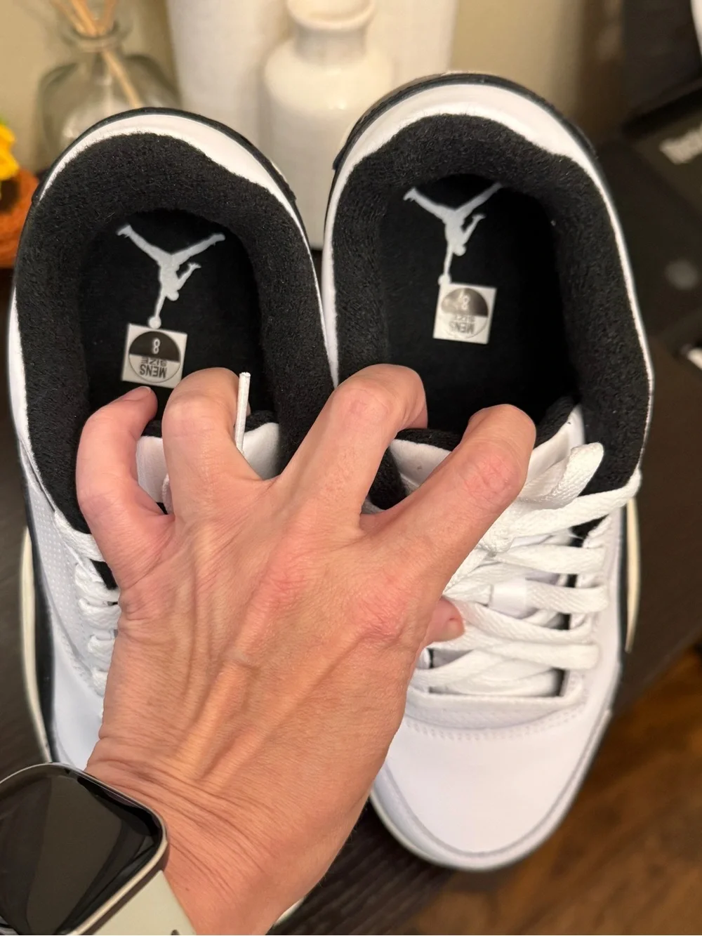 Jordan Flight Court Sneakers - White / Black Mens 8 NIB